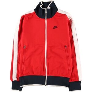 Nike Track Jacket Men’s Large Swoosh Full Zip USA 2000s Red Athletic Sportswear